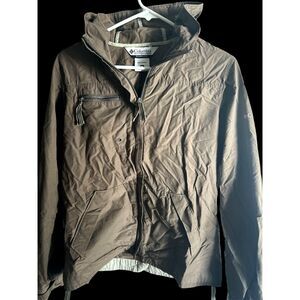 Columbia Hooded Jacket Women's Size Med lightweight green